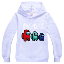 (White,130cm/6-7 years)Game Among Us Kids Hoodies Boys Girls Impostor Hooded Sweatshirt Jumpers Tops