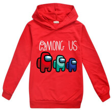 (Red,170cm/13-14 years)Game Among Us Kinder Hoodies Jungen Mädchen Hochstapler Kapuzenpullover Pullover Tops