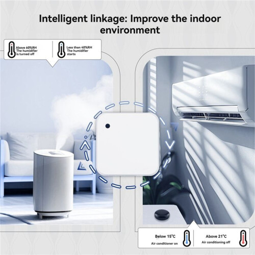 Tuya  Home Sensor ZigBee Temperature and Humidity Sensor App Remote Monitoring Light Sensor Detector 2