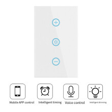 Tuya WiFi Dimmer US Glass Panel Wall Touch Life APP Control Works with Alexa Home