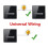 Wall Light  2 Gang Tempered Glass Panel  LED Night Light Black Pass Through 5
