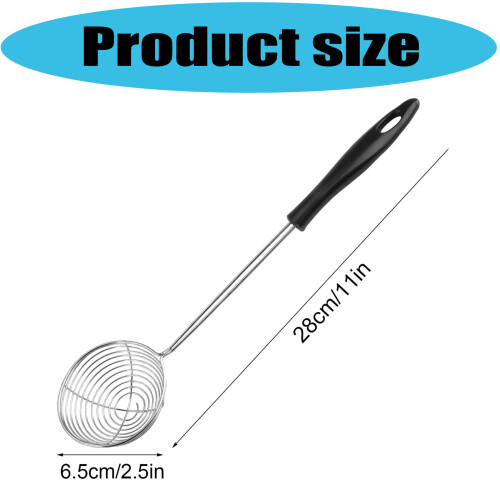 Stainless Steel Colander Spoon for Efficient Draining and 2