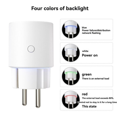 Plug WiFi Socket 16A Power Monitor Timing Function Tuya SmartLife APP Control for Alexa  Assistant EU Plug 2