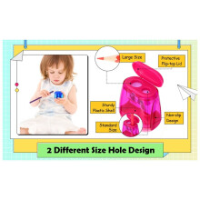 Dual Holes Manual Pencil Sharpeners, Compact Handheld Colored Pencil Sharpener with Lid for School, Office 48 Pcs