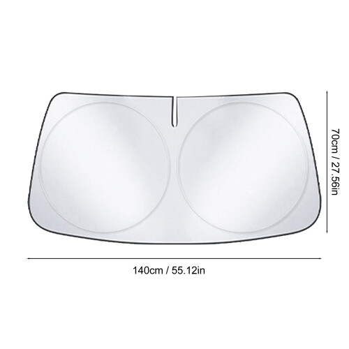 Front Windshield Sun Shade Car UV Proof Heat Insulation 140x70cm Foldable 1