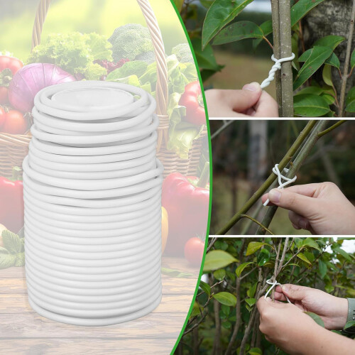Garden Wire Sheathed Flexible Binding Wire Garden Wire-White 1