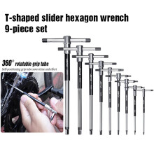 LEBYCLE MTB 9PCS T-Shaped Hex Wrench Set 2.5 3 4 5 6 8 10mm T25 Bike Install and Remove Repair Tool for MTB and Road Bikes