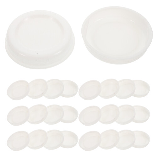 120Pcs Sturdy Plastic Poster Tubes White Caps for Craft Storage Needs