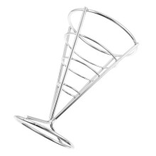 2Pcs Silver Frying Basket Food Holder Stainless Steel Fries Stand