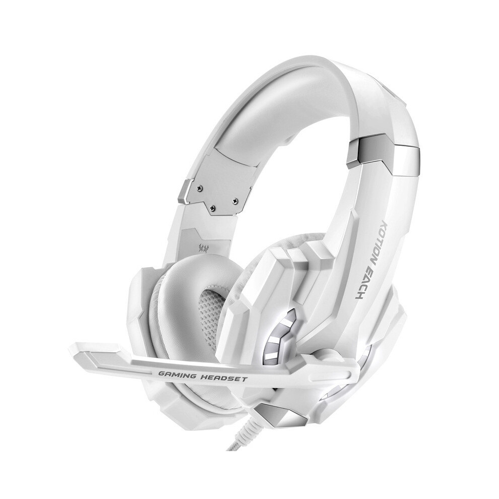 (White) Headset Gaming Stereo For Ps4 Pc Xbox Controller Noise Cancelling Mic Ear Ligh White 691112851477