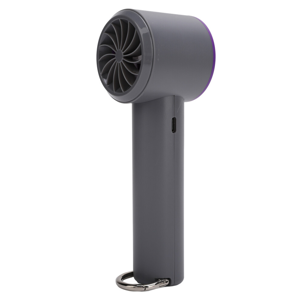 Portable Handheld Turbo Fan 14000Rpm 3000Mah 100 Speed Usb Rechargeable Gray/Purple 8021385452187