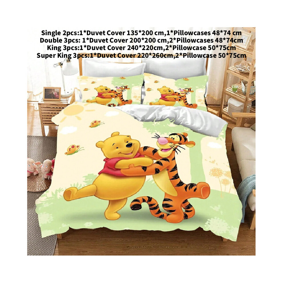 (Green, King(240x220cm)) Winnie Pooh The Comforter Bedding Sets Quilt Cover Bed Duvet Home Case Decor