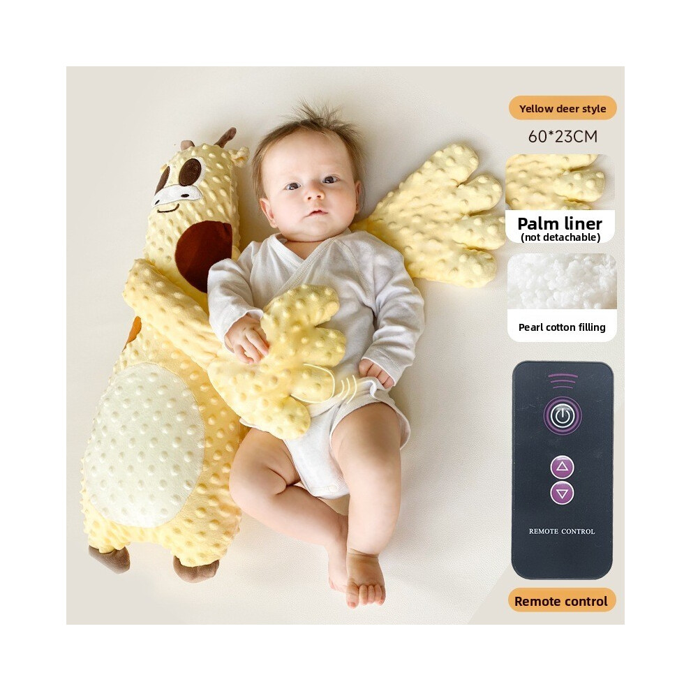 (Yellow) Shape Giraffe Toddler Sleep Soothing Hand Palm Toy Leep Companion Aid Dolls Yellow
