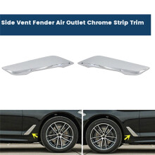Left+Right Side Vent Air Outlet Chrome Strip Trim for 5 Series G30 G31 G38 2018-2022 51137349593 51137349594