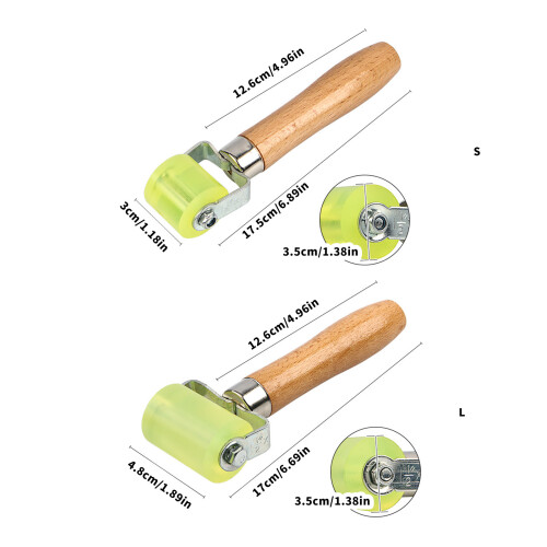 2Pcs Easy Grip Rubber Wheel Roller Tool for Car Insulation Home 2