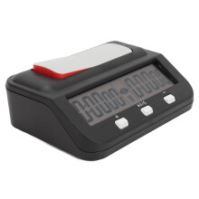 Minuterie d'échecs numérique portable – ABS, 13,8x8,8x4,5 cm, noir