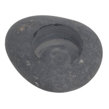 Porte-bougie galet couleur pierre peut contenir des bougies chauffe-plat