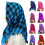 Classical Bandana Scarf Wind Resistant-Emerald blue rose re 2