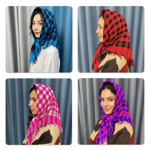 Classical Bandana Scarf Wind Resistant-Emerald blue rose re 2