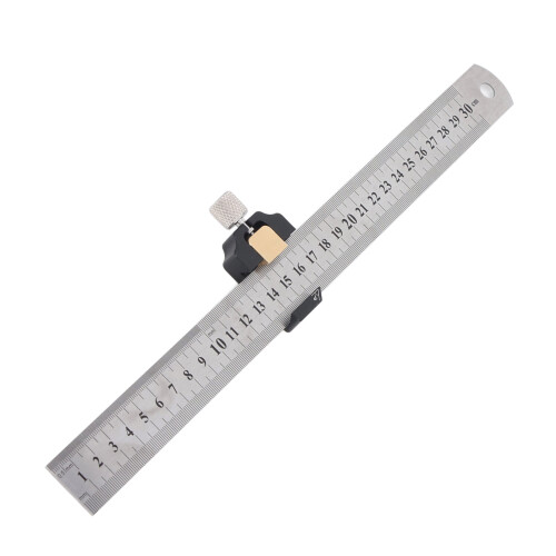 Stahllineal 12in/30cm mit Positionierungsblock 1