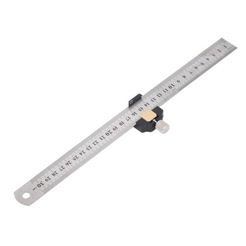 Stahllineal 12in/30cm mit Positionierungsblock 2