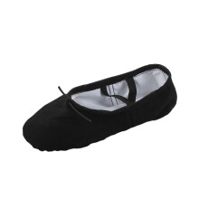 De Chaussures De Ballet Filles Toile Noir Légères Confortables