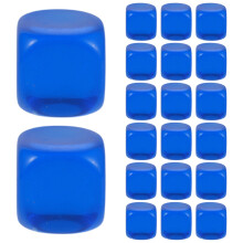 80Pcs Blue Translucent Blank Round Corner Plastic for Board Games