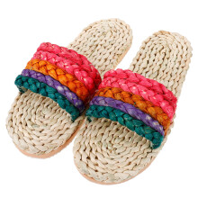 5Paare Leichte Woven Hausschuhe Massage Sommer Home Beach Sandalen