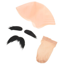 5Ensembles Bonnet Costume Chauve Latex Beige Cosplay Halloween Adulte