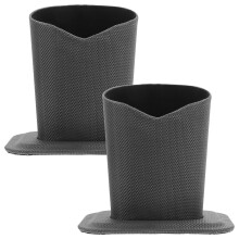 6Pcs Stylish Fabric Eyeglass Holder Stand Glasses Organizer Dark Grey