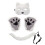 4Ensembles Masques Blancs Chat Pelucheux Et Griffes Cosplay 1