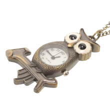 3Pcs Decorative Pocket Watch with Chain Light Brown Zinc Alloy for Men