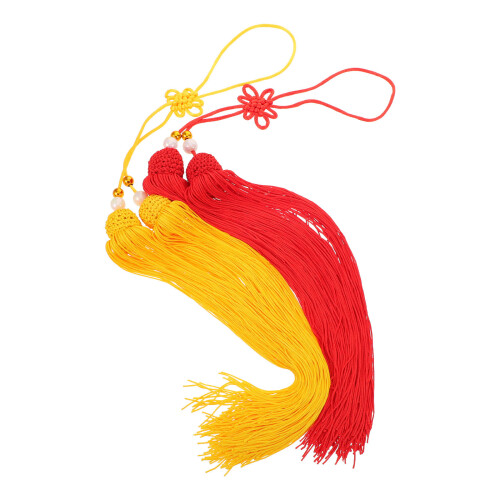 30Pièces Ornements Traditionnels Nœud Chinois Pompon Polyester