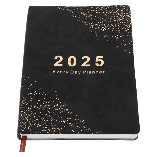 4Pcs PU Planner Book 2025 Daily Portable Writing Notebook