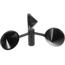 6Pcs Replacement Anemometer Cups ABS Wind Speed Sensor Black Accurate