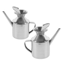 6Pcs Stainless Steel Olive Oil Dispenser Bottles Silver Kitchen Use