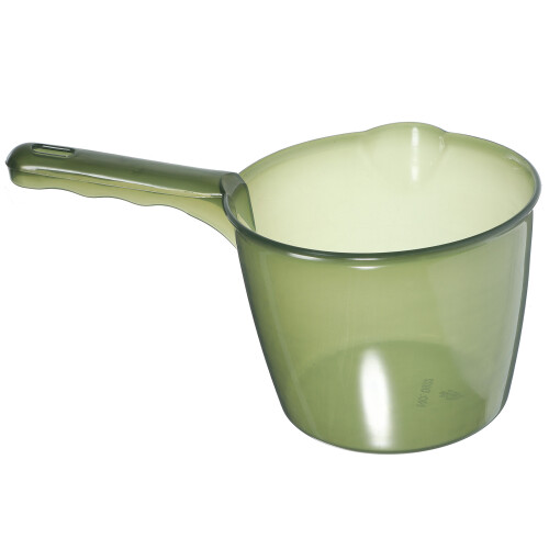 4Pcs Reusable Green Plastic Ladles for Kitchen Bath and Household Use
