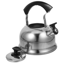 3Pcs Silver Stainless Steel Stove Top Whistling Tea Kettle for Home
