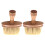 10Pcs Guitar String Cleaner Tool Wooden Handle Khaki Nylon Brush 1