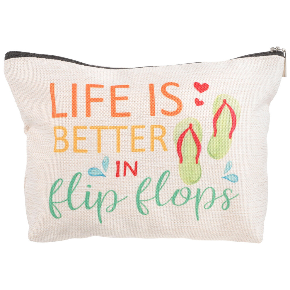 Artibetter 3Pcs Cotton Linen Nurse Pencil Pouch Zipper Travel Makeup Organizer