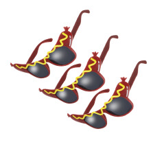 15Pcs Multi Color Hot Dog Party Glasses ABS Plastic Silly Masquerade