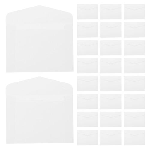 400Pcs White Paper Envelopes Plain Kraft Card Storage for Greeting Use