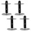 12Pcs Black Metal Wall Mounted Rack Single Holder for Home 1