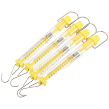 4Pcs Yellow Plastic Spring Scales Accurate Force Gauge for Science Lab