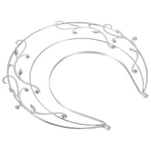 5Pcs Silver Baroque Branch Crown Headband for Women Vintage DIY Tiara