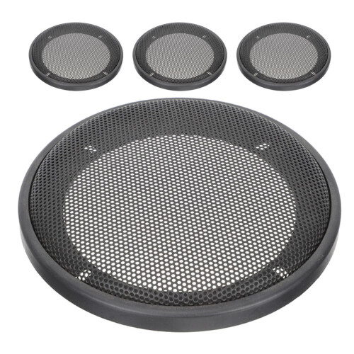 20Pcs Black Circle Speaker Mesh Grill Guard Plastic Iron for Car