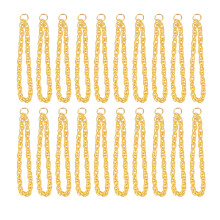 100Pcs Golden Alloy Doll Gold Chains Mini Toy Necklaces for Dress Up