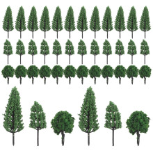 100Pièces Arbres Miniatures En Plastique Pour Paysage Modélisme Vert