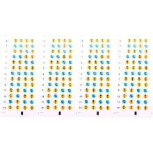 4 Pièces Stickers Notes Ukulélé PVC Solides Et Durables Multicolores