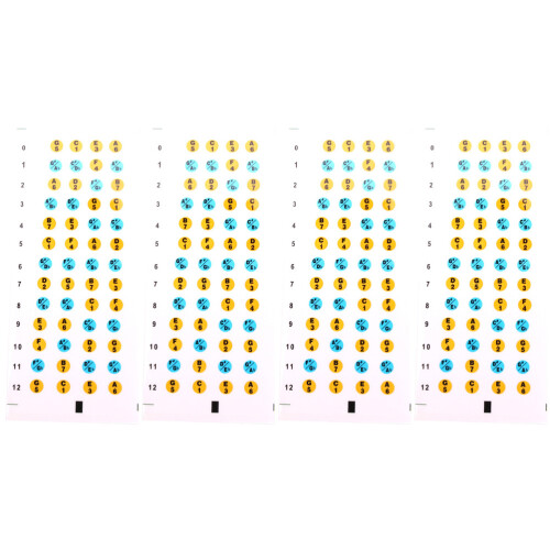 4 Pièces Stickers Notes Ukulélé PVC Solides Et Durables Multicolores